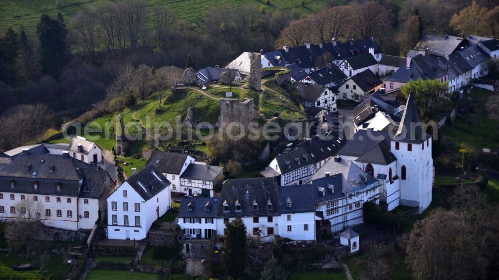 Dahlem from above - Kronenburg in Dahlem in the state North Rhine-Westphalia, Germany