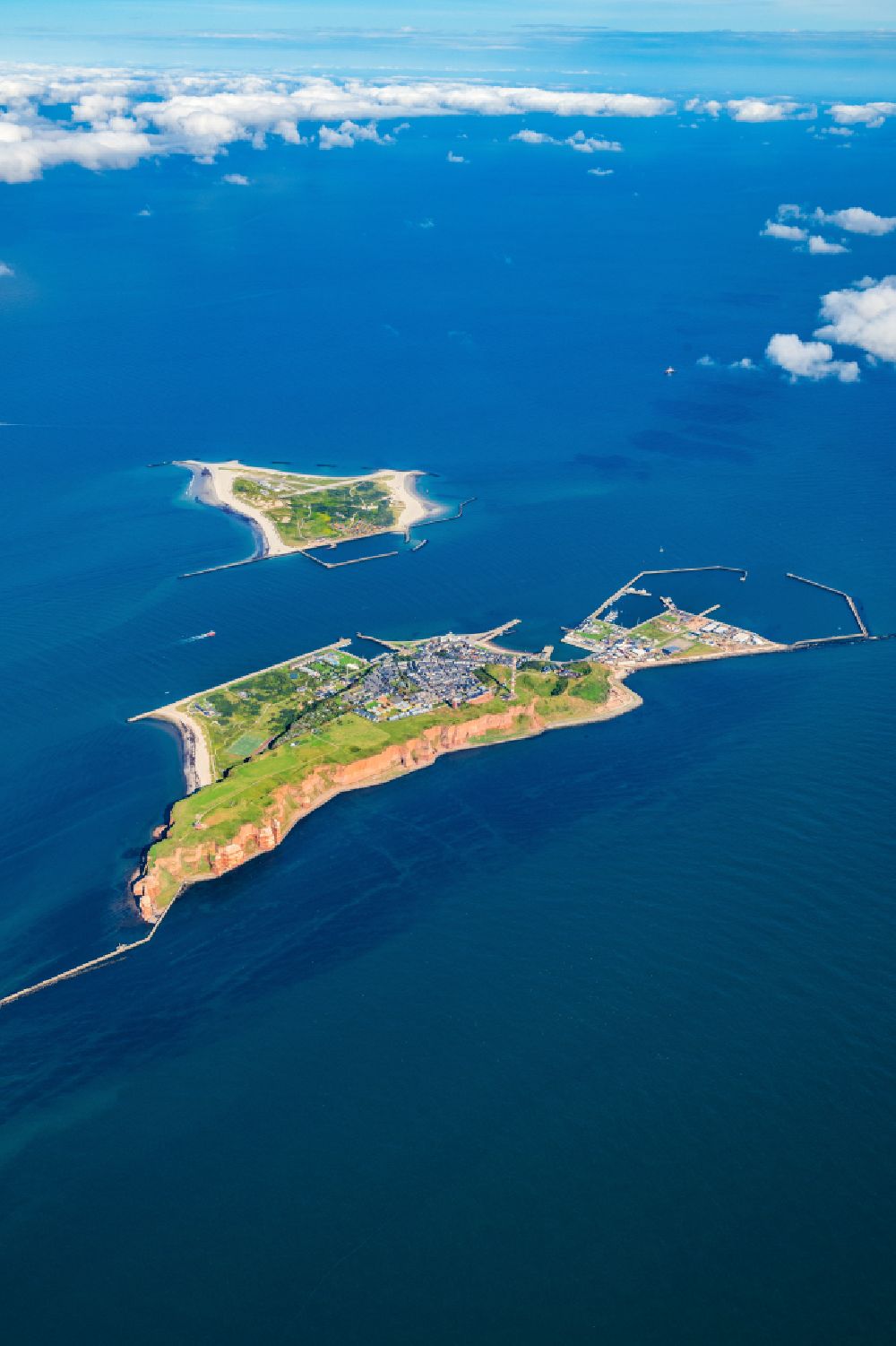 Helgoland from the bird's eye view: Coastal landscape of the island of Helgoland in the North Sea in the state of Schleswig-Holstein, Germany