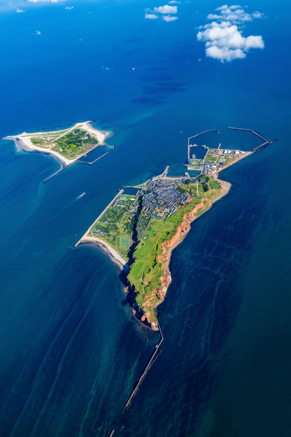 Aerial image Helgoland - Coastal landscape of the island of Helgoland in the North Sea in the state of Schleswig-Holstein, Germany