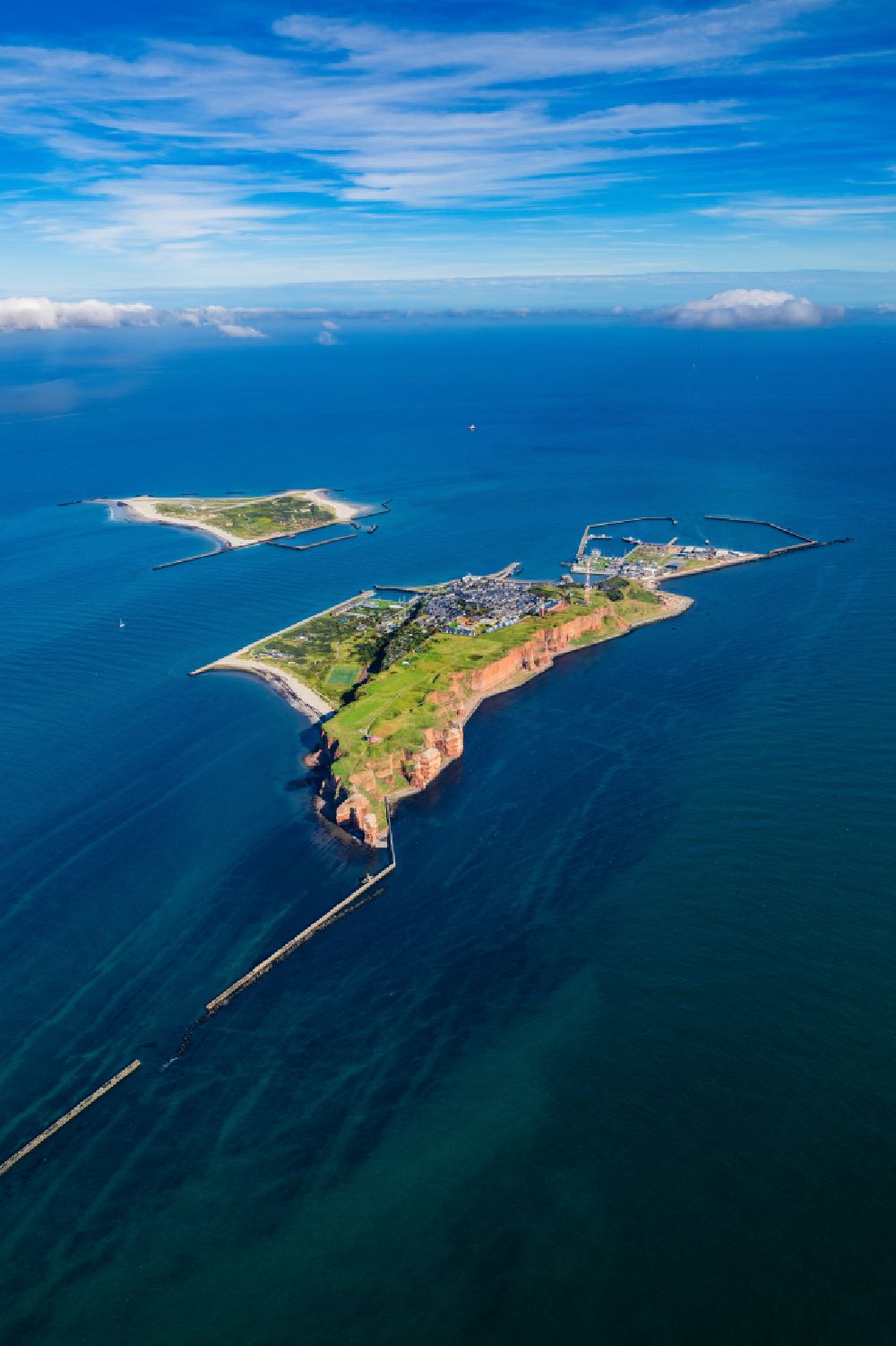 Helgoland from the bird's eye view: Coastal landscape of the island of Helgoland in the North Sea in the state of Schleswig-Holstein, Germany