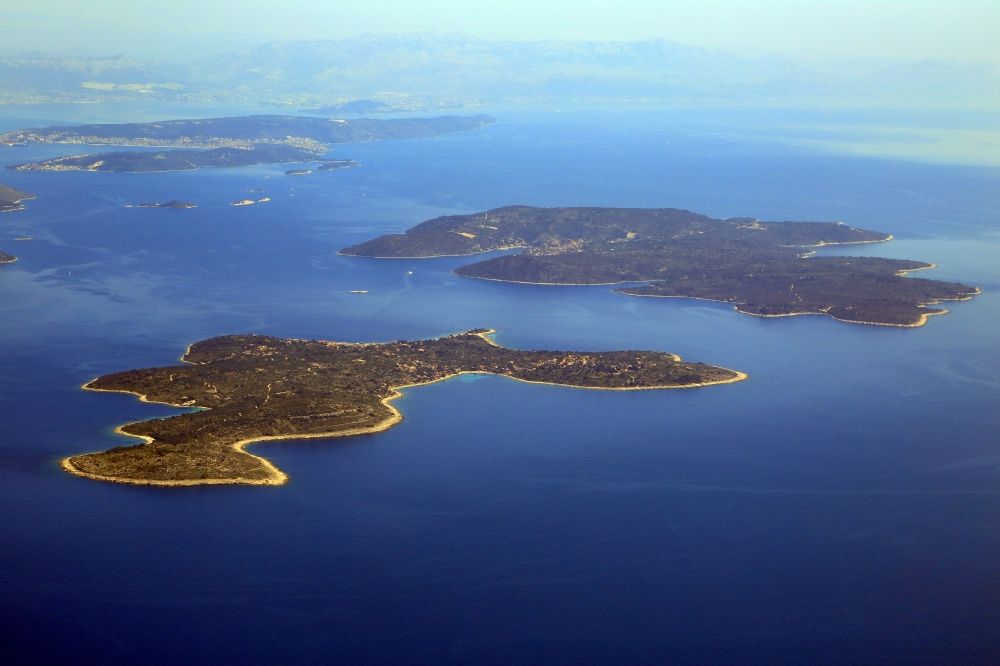 Drvenik Veli from above - Coastal area Adriatic Sea - Island in Drvenik Veli in Splitsko-dalmatinska zupanija, Croatia