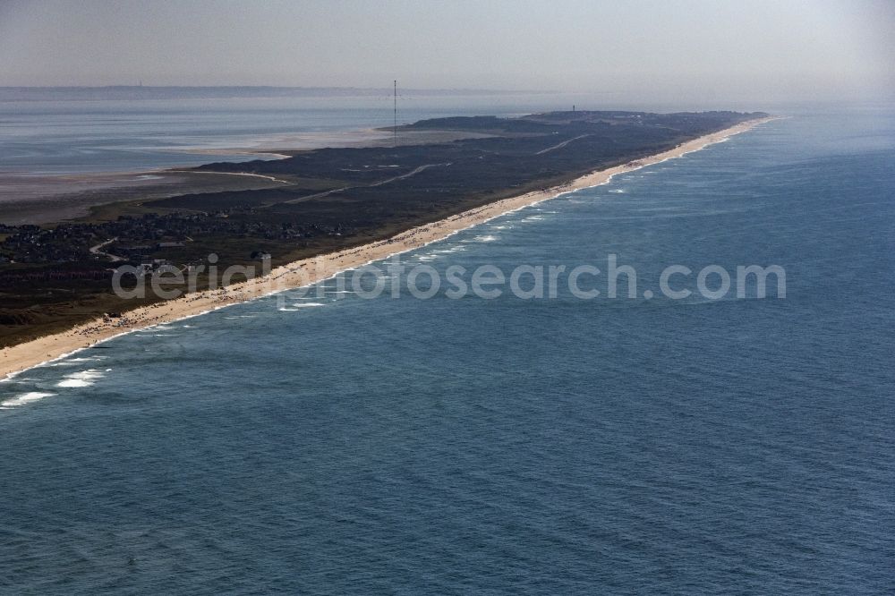 Hörnum (Sylt) from above - Coastal area with Blick nach Hoernum - Island in Sylt in the state Schleswig-Holstein, Germany