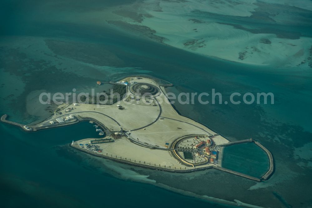 Aerial image Abu Dhabi - Coastal area Dana Island - Island in Abu Dhabi in United Arab Emirates