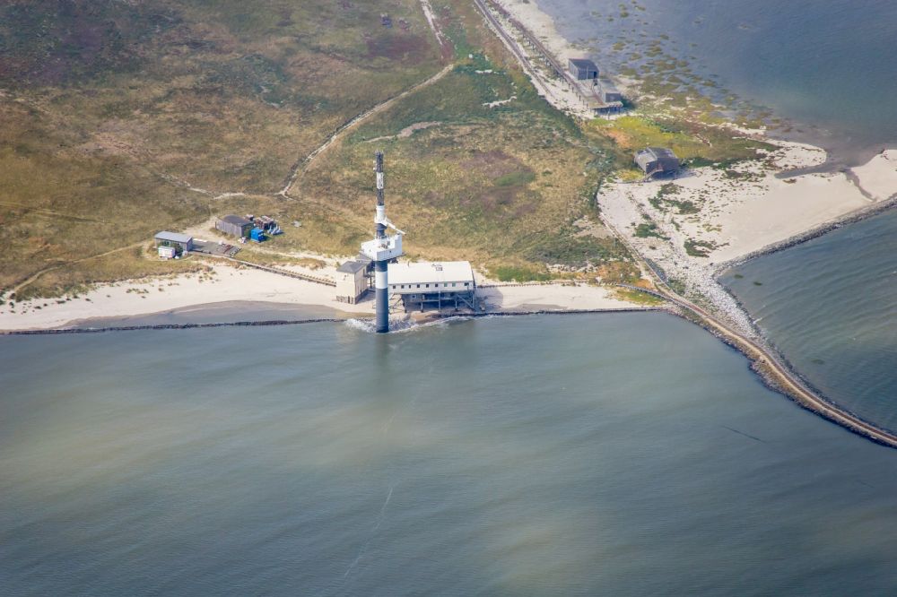 Aerial image Wangerooge - Coastal area of the Insel Minsener Oog - Island in Wangerland in the state Lower Saxony, Germany