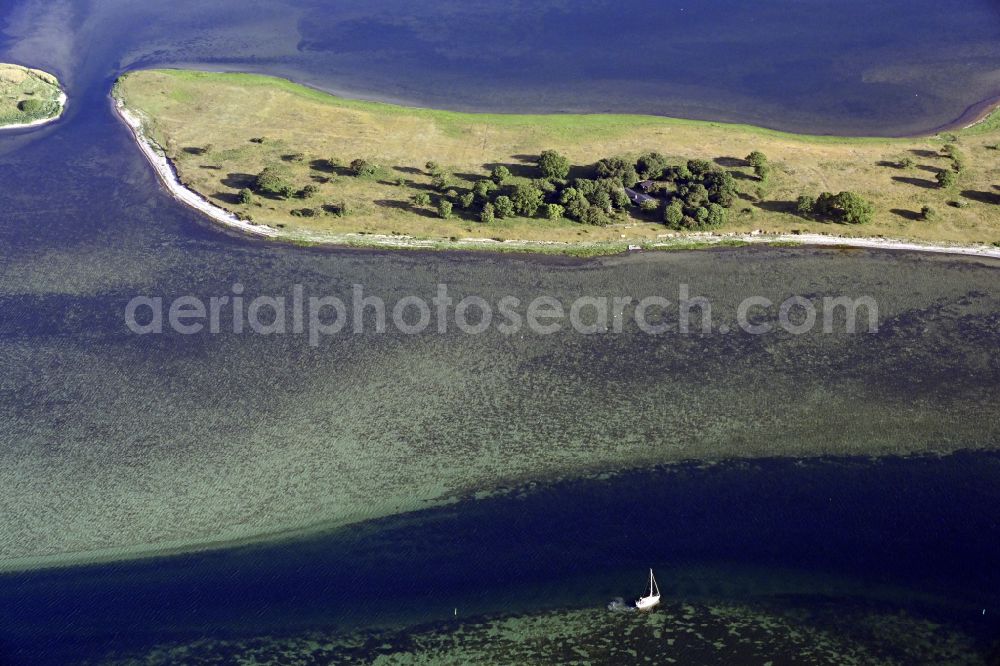 Aerial photograph Praestö - Coastal area Maderne - Island in Praestoe in Region Sjaelland, Denmark
