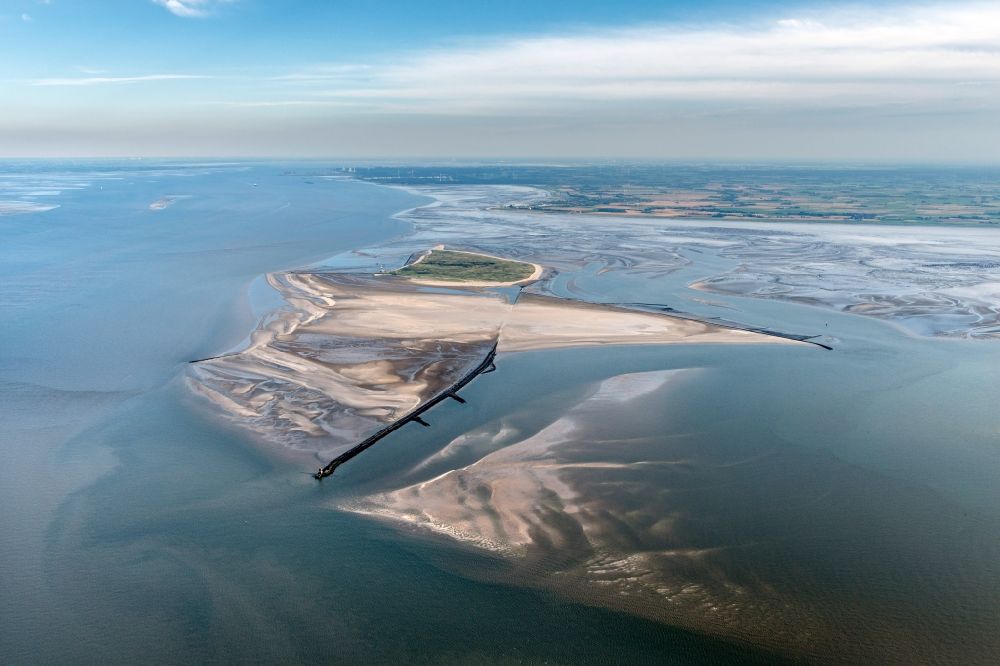 Aerial image Wangerooge - Coastal area of the Minsener Oog North Sea - Island in Wangerland in the state Lower Saxony