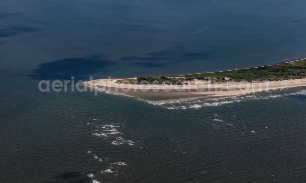 Norddorf from the bird's eye view: Coastal area of the North Sea - Insel Amrum in Norddorf in the state Schleswig-Holstein, Germany