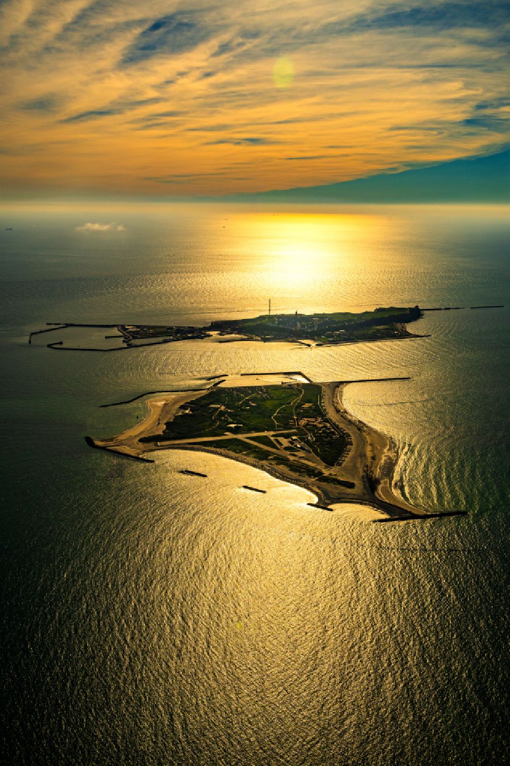 Helgoland from above - Coastal area of the North Sea - Island Helgoland-Duehne in Helgoland in the state Schleswig-Holstein