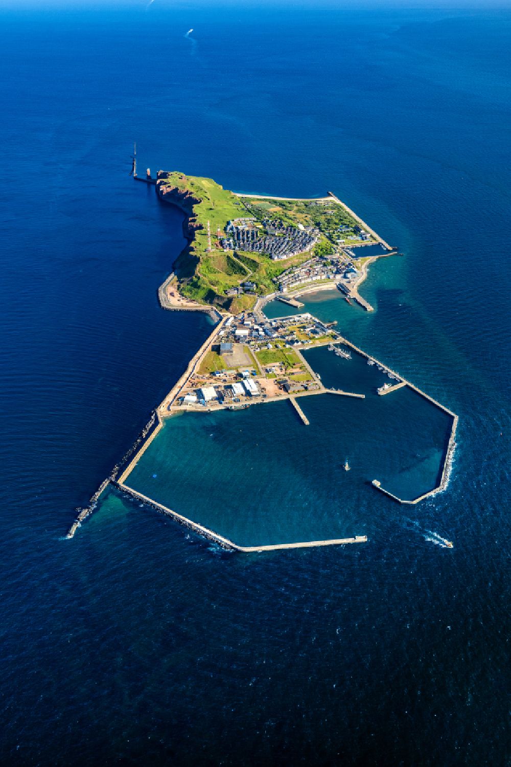 Aerial image Helgoland - Coastal area North Sea - Island in Helgoland in the state Schleswig-Holstein, Germany