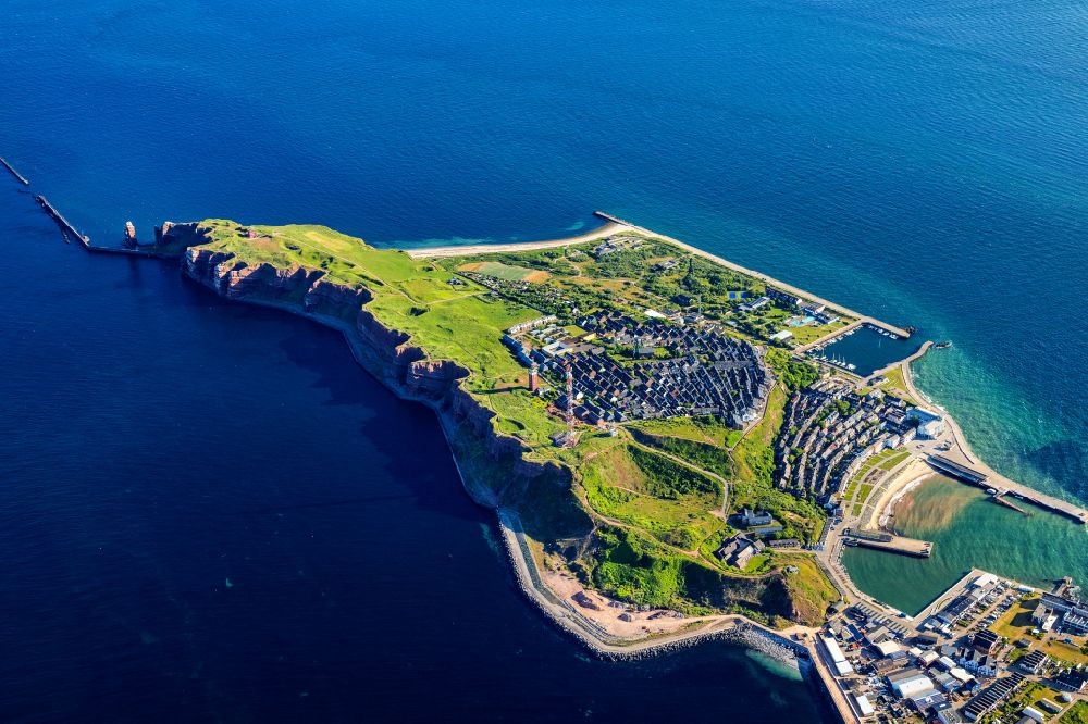Helgoland from above - Coastal area North Sea - Island in Helgoland in the state Schleswig-Holstein, Germany
