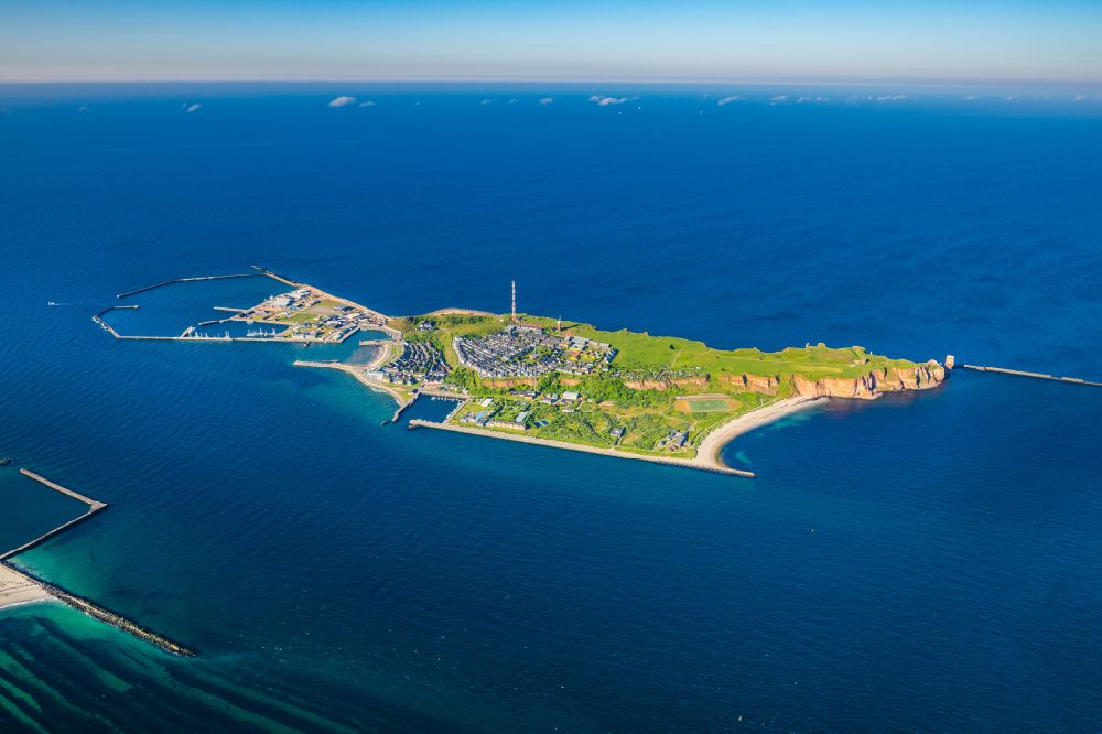 Helgoland from the bird's eye view: Coastal area North Sea - Island in Helgoland in the state Schleswig-Holstein, Germany