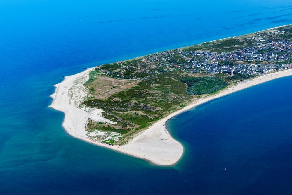 Aerial photograph Hörnum (Sylt) - Coastal area of the Nordsee - Island in Hoernum (Sylt) in the state Schleswig-Holstein