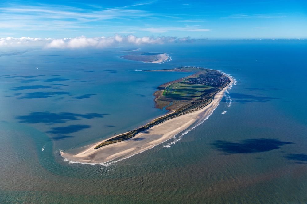 Aerial photograph Wangerooge - Coastal area the North Sea island - Island in the district Westen in Wangerooge in the state Lower Saxony, Germany