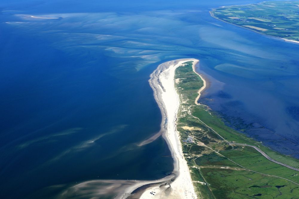 Norddorf from above - Coastal area of the Nordsee - Island in Norddorf in the state Schleswig-Holstein