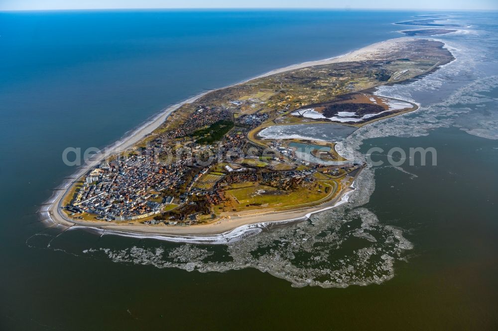 Norderney from above - Coastal area of a??a??the East Frisian North Sea island in Norderney in the state Lower Saxony, Germany