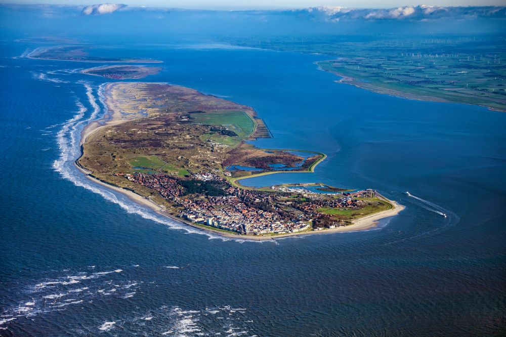 Aerial photograph Norderney - Coastal area of a??a??the East Frisian North Sea island in Norderney in the state Lower Saxony, Germany