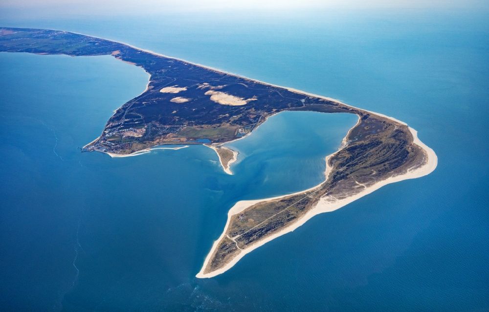 Aerial image List - Coastal area in the north of the North Sea island of Sylt in the state Schleswig-Holstein, Germany