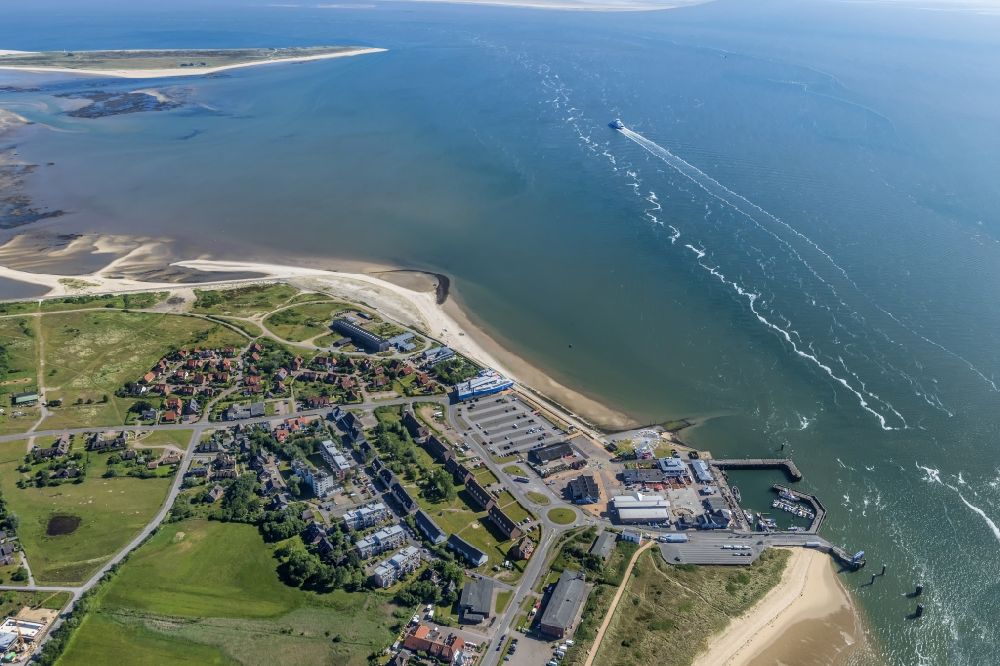 Aerial photograph List - Coastal area of the North Sea - Island Sylt city List in the state Schleswig-Holstein