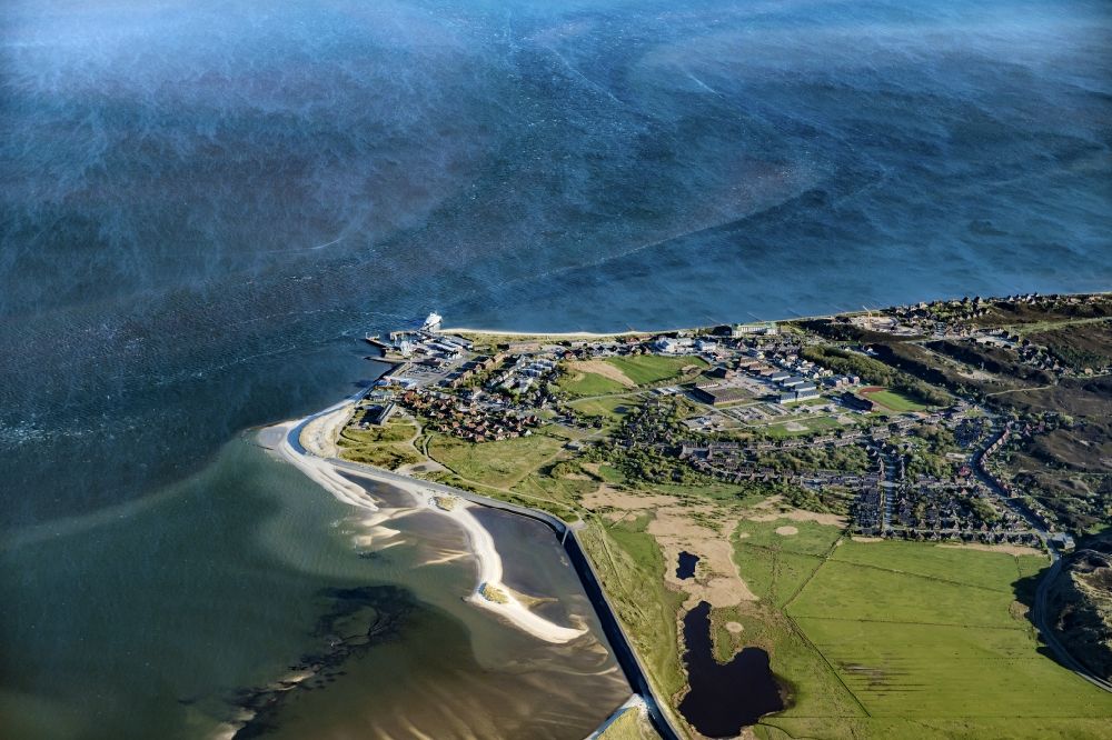 Aerial photograph List - Coastal area of the North Sea - Island Sylt city List in the state Schleswig-Holstein