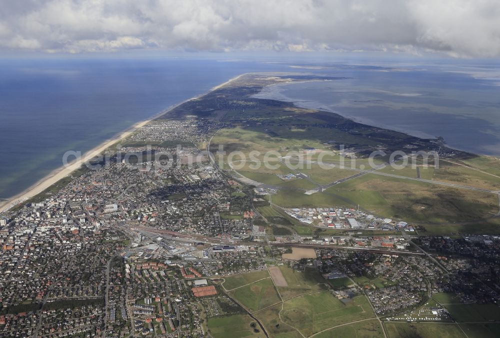 Sylt from above - Coastal area of the Nordsee - Island in Sylt in the state Schleswig-Holstein