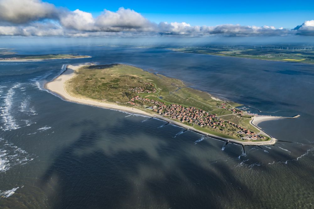 Aerial photograph Baltrum - Coastal area North Sea - Island in Baltrum of the East Frisian Islands in the state Lower Saxony, Germany
