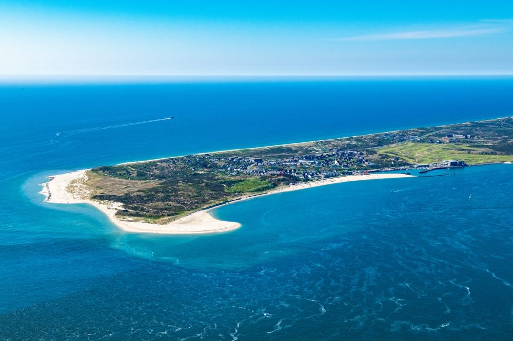 Aerial image Hörnum (Sylt) - Coastal area North Sea island of Sylt - Island in Hoernum (Sylt) at the island Sylt in the state Schleswig-Holstein, Germany