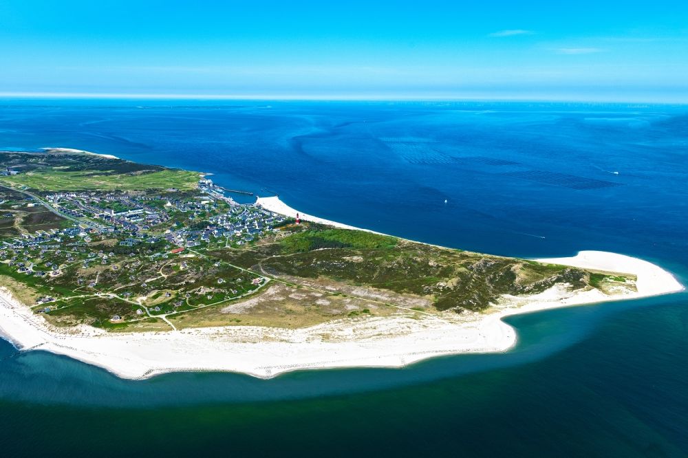 Aerial image Hörnum (Sylt) - Coastal area North Sea island of Sylt - Island in Hoernum (Sylt) at the island Sylt in the state Schleswig-Holstein, Germany
