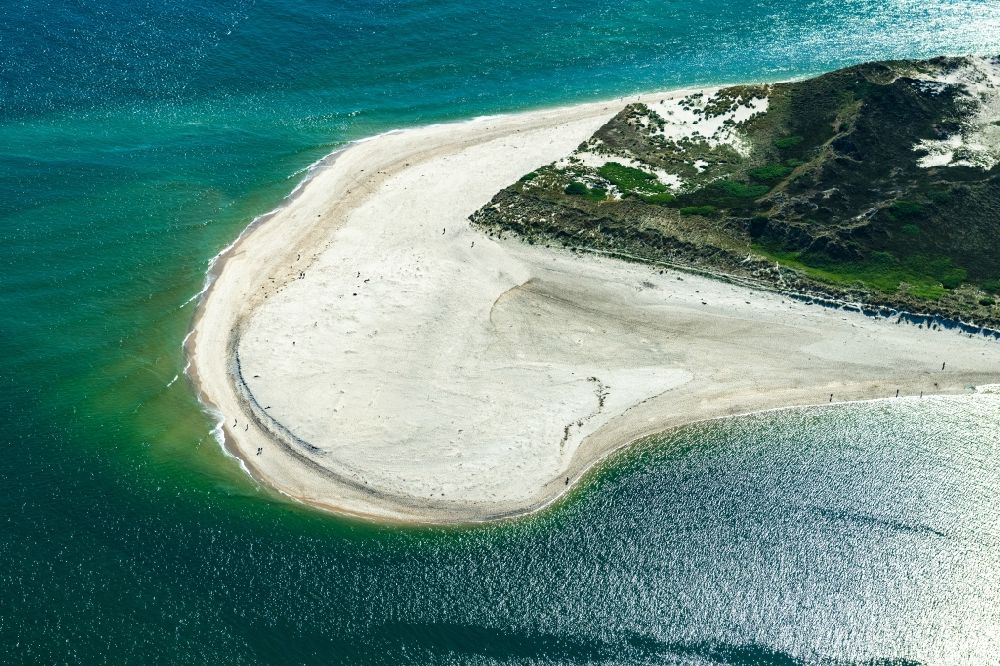Aerial image Hörnum (Sylt) - Coastal area and Odde of the North Sea island of Sylt in Hoernum in the state of Schleswig-Holstein
