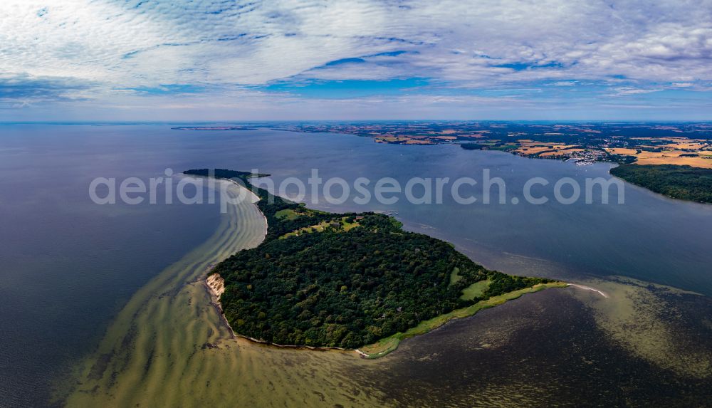 Putbus from the bird's eye view: Coastal area of Baltic Sea - Island Vilm in Putbus in the state Mecklenburg - Western Pomerania, Germany