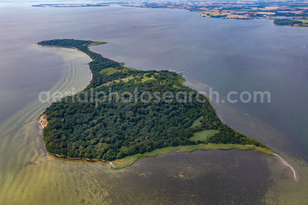 Aerial photograph Putbus - Coastal area of Baltic Sea - Island Vilm in Putbus in the state Mecklenburg - Western Pomerania, Germany