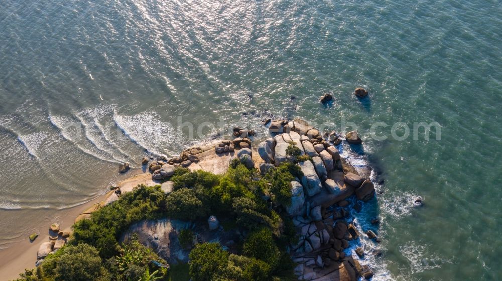 Aerial photograph Florianopolis - Coastal area on the South Atlantic - Island in Florianopolis in Santa Catarina, Brazil
