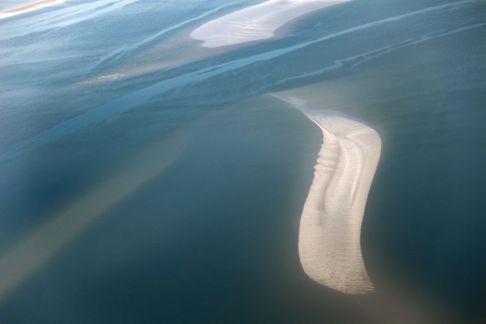 Aerial image Langeneß - Coastal area of the Langeness - Island in Langeness in the state Schleswig-Holstein