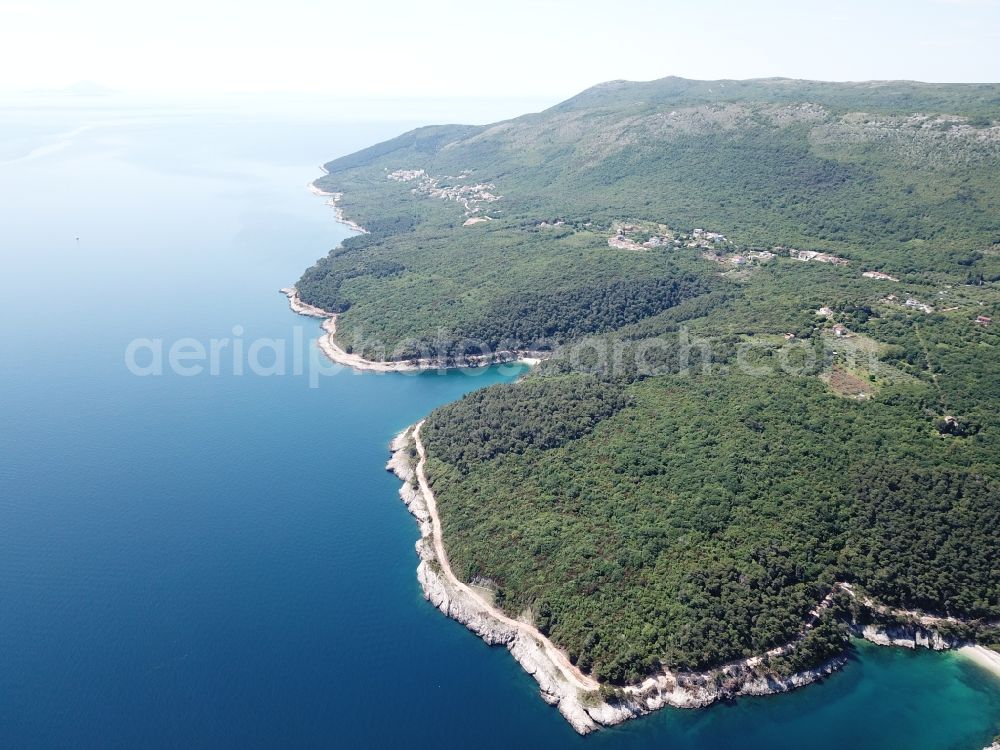 Sveta Marina from above - Coast line of the Adria Mittelmeer near Sveta Marina Istarska zupanija, Croatia