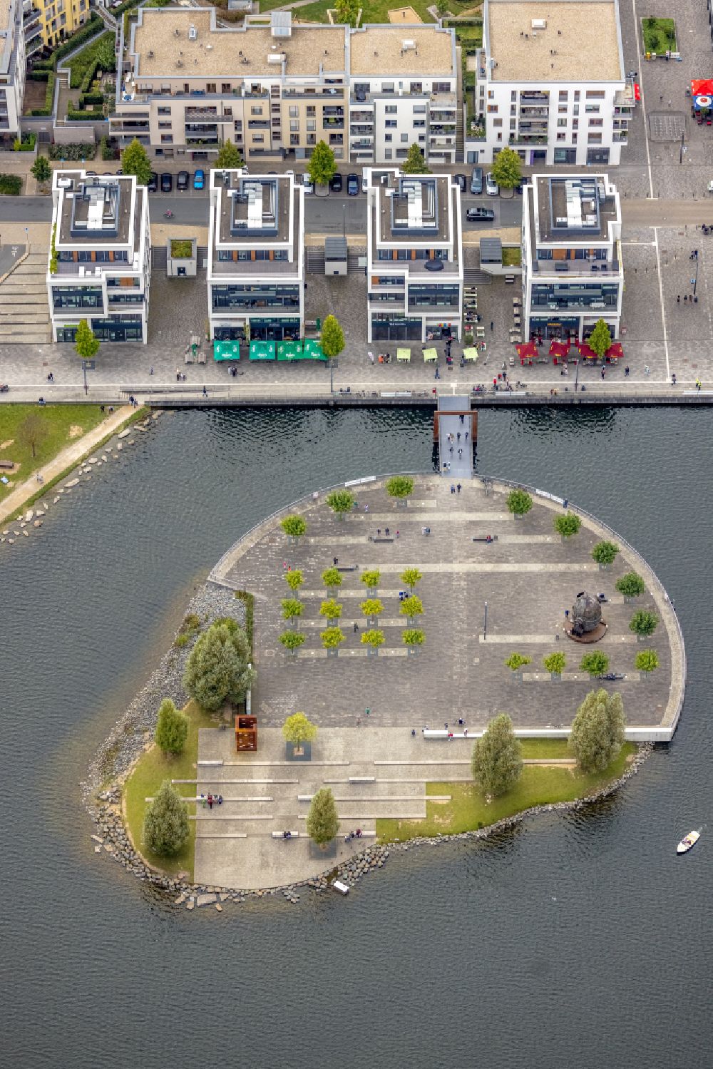 Dortmund from above - View of the island Kulturinsel in the district Hoerde in Dortmund in the state North Rhine-Westphalia