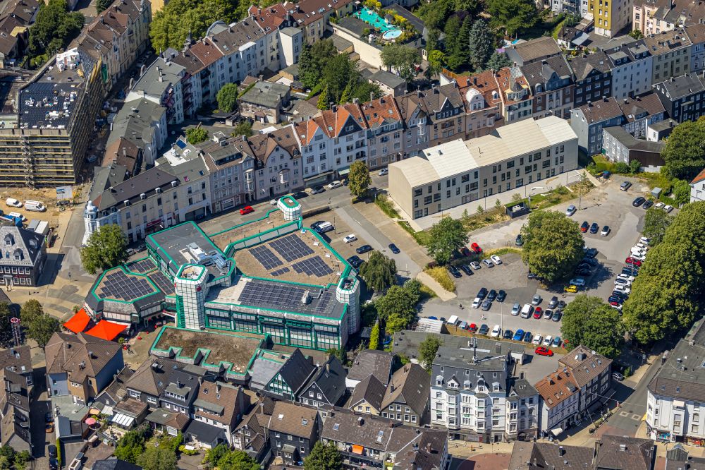 Schwelm from above - Building of the culture center on street Roemerstrasse in Schwelm in the state North Rhine-Westphalia, Germany