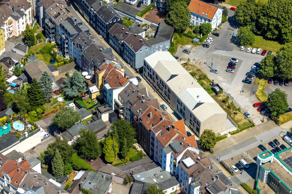 Aerial image Schwelm - Building of the culture center on street Roemerstrasse in Schwelm in the state North Rhine-Westphalia, Germany