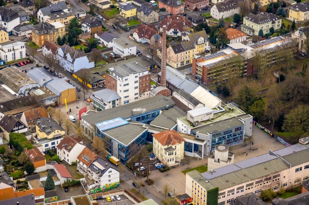 Aerial image Unna - Building of the indoor arena Lindenbrauerei on Rio-Reiser-Weg in Unna in the state North Rhine-Westphalia, Germany