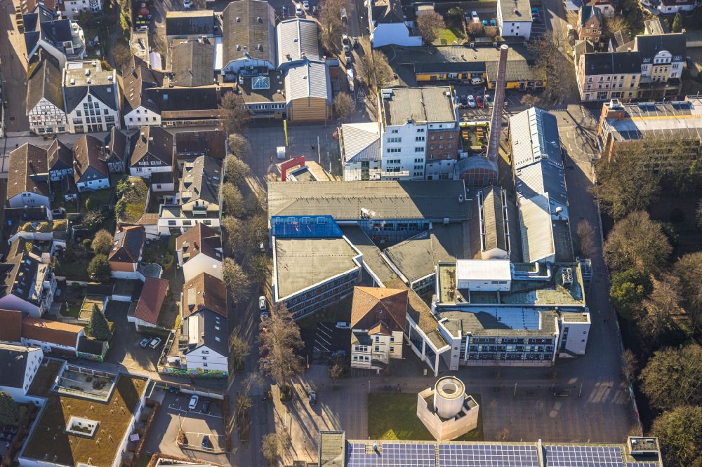 Aerial image Unna - Building of the indoor arena Lindenbrauerei on Rio-Reiser-Weg in Unna in the state North Rhine-Westphalia, Germany