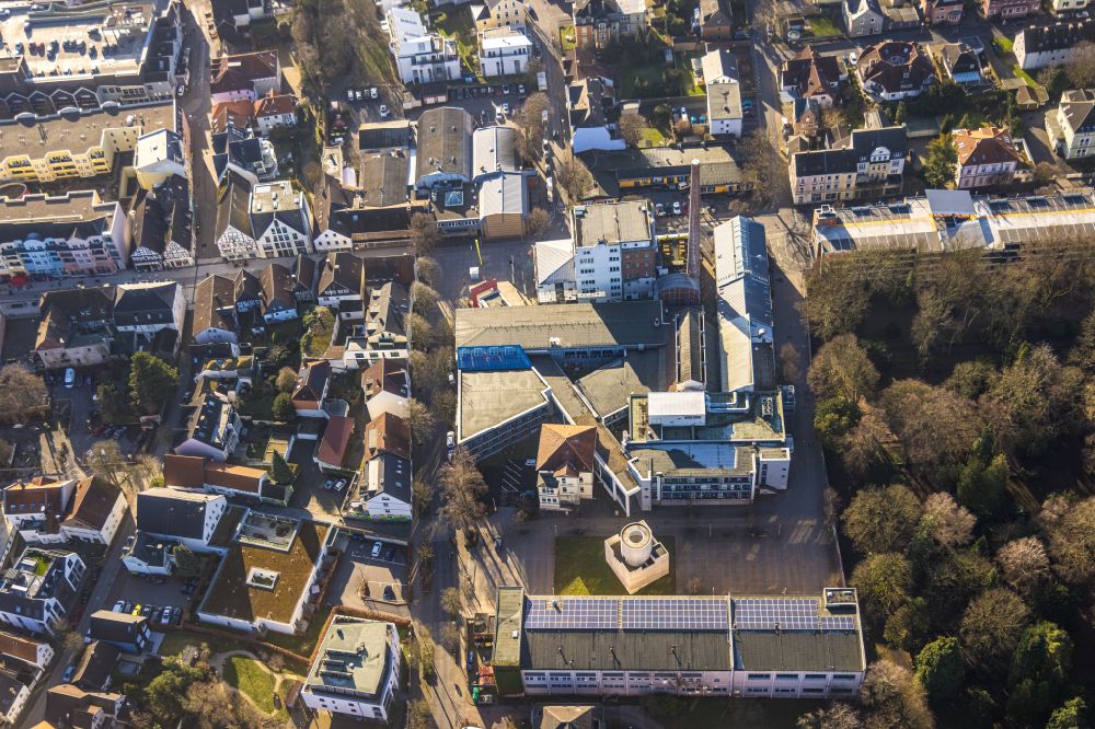 Aerial photograph Unna - Building of the indoor arena Lindenbrauerei on Rio-Reiser-Weg in Unna in the state North Rhine-Westphalia, Germany