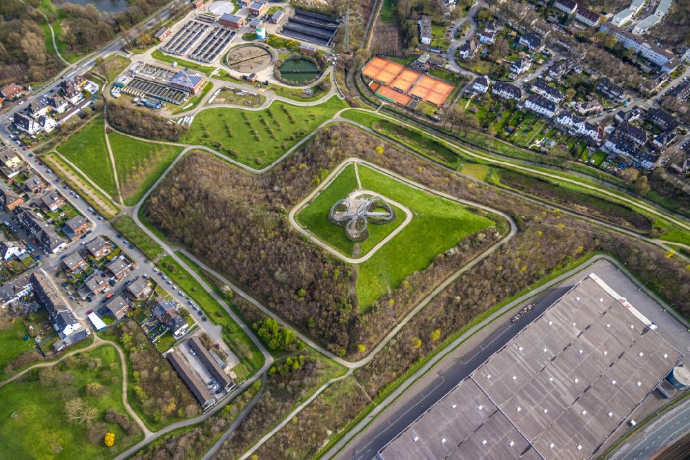 Aerial image Duisburg - Outdoor art- installation Tiger & Turtle in Duisburg in the state North Rhine-Westphalia