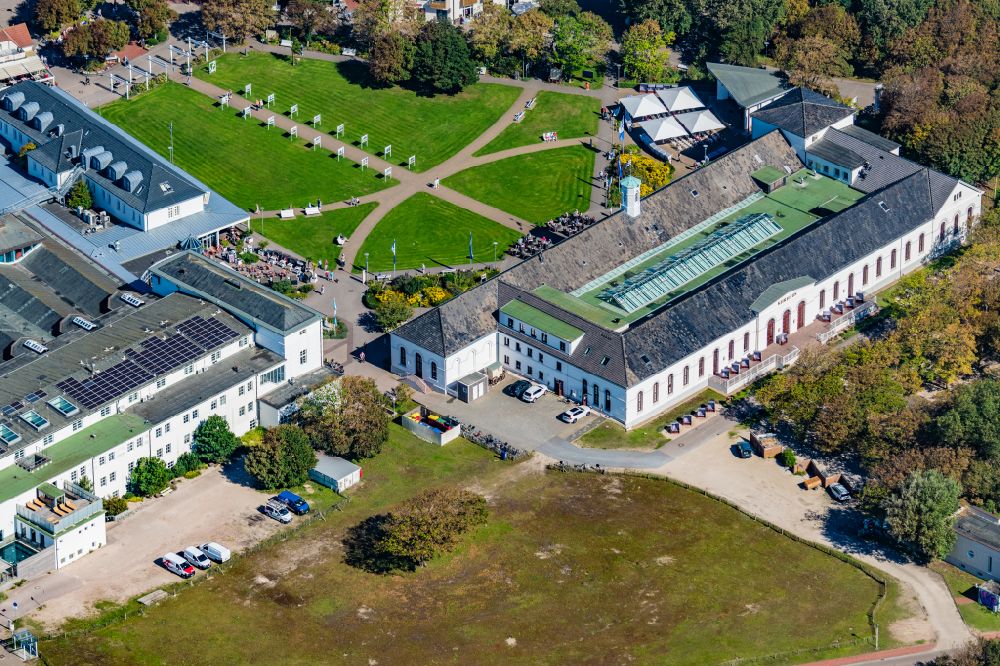 Aerial photograph Norderney - Spa area and Conversationshaus on Norderney at Kurplatz in the state of Lower Saxony, Germany