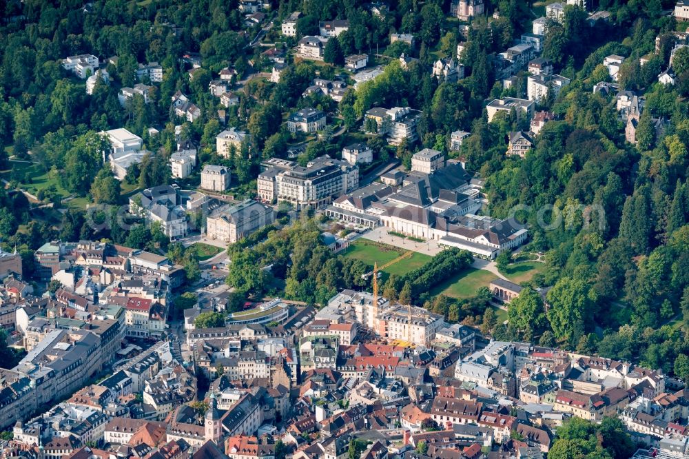 Baden-Baden from the bird's eye view: Building of the Spa and Event house Baden Badenin Baden-Baden in the state Baden-Wurttemberg, Germany