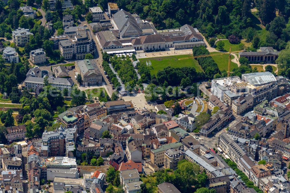 Baden-Baden from above - Building of the Spa and Event house Baden Badenin Baden-Baden in the state Baden-Wurttemberg, Germany