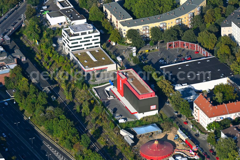 Aerial photograph Berlin - Self-storage warehouse building MyPlace - SelfStorage on Koernerstrasse in the Steglitz district in Berlin, Germany