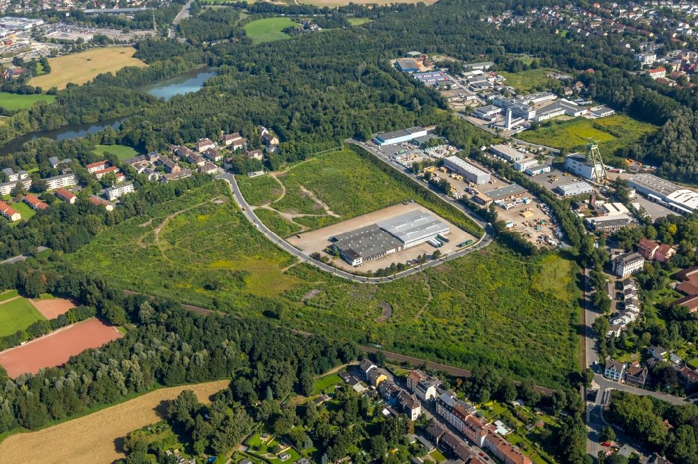Aerial image Bochum - Warehouses and forwarding building on Arnoldschacht in Bochum in the state North Rhine-Westphalia, Germany