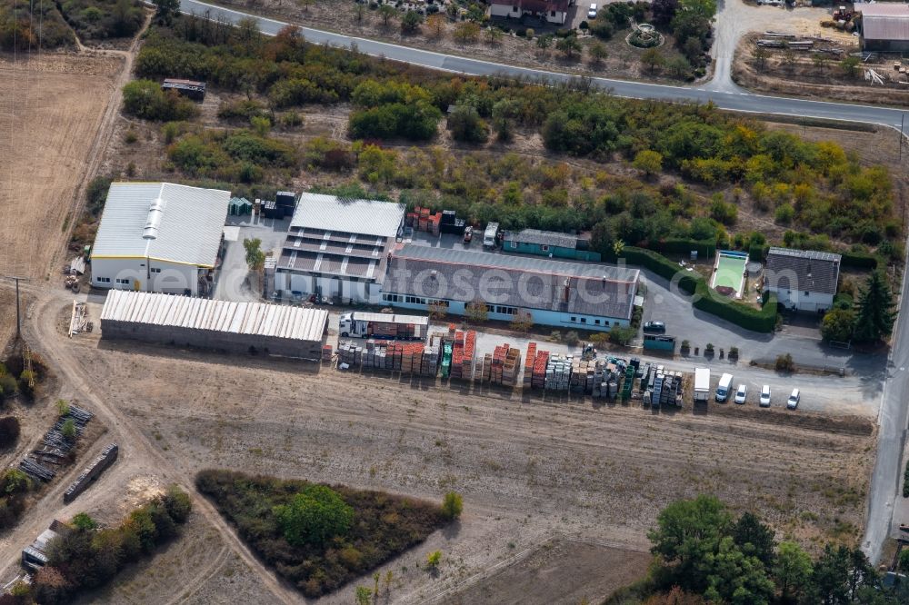 Aerial image Steinfeld - Warehouses and forwarding building Georg Thalhammer Handel with frischen Bio-Lebenswithteln e. K. in Steinfeld in the state Bavaria, Germany