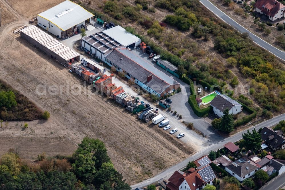 Aerial photograph Steinfeld - Warehouses and forwarding building Georg Thalhammer Handel with frischen Bio-Lebenswithteln e. K. in Steinfeld in the state Bavaria, Germany