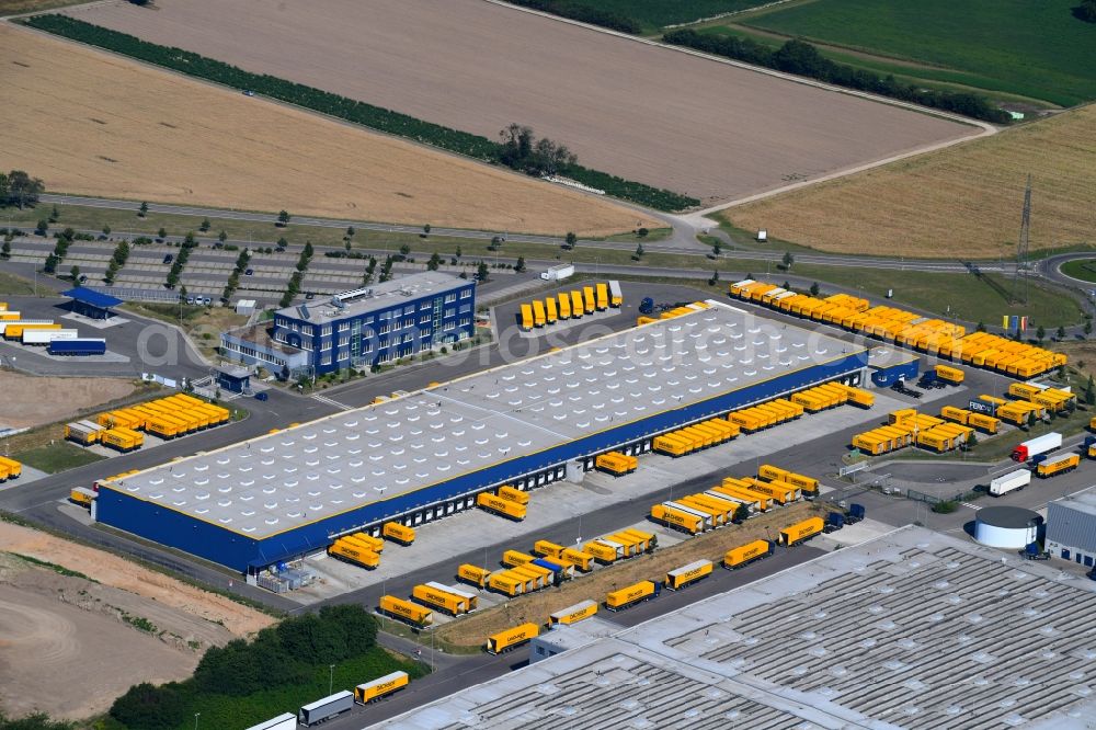 Aerial image Malsch - Warehouses and forwarding building on Thomas-Dachser-Strasse in Malsch in the state Baden-Wurttemberg, Germany