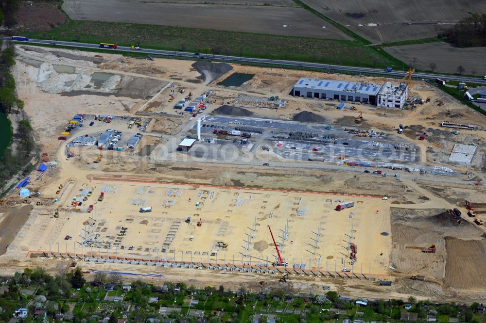 Aerial photograph Zgorzelec - Gerltsch - Construction site for a warehouse and forwarding building Panattoni Park in Zgorzelec - Gerltsch in Dolnoslaskie - Niederschlesien, Poland