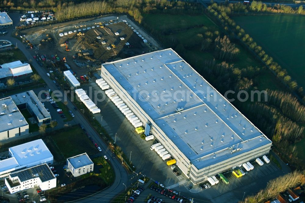 Aerial image Reinbek - Warehouse complex-building in the industrial area Peek & Cloppenburg KG on Senefelder-Ring in Reinbek in the state Schleswig-Holstein, Germany